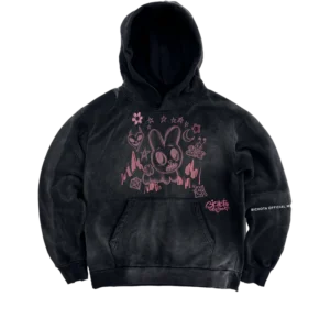 Bichota Season Bunny Washed Black Hoodie