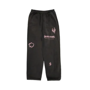 Bichota Season Icons Washed Black Sweatpants